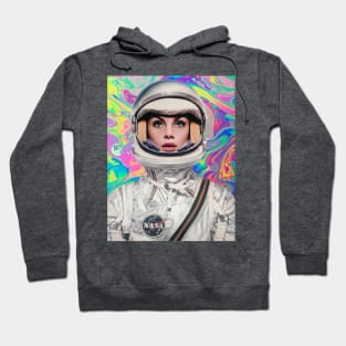 Psychedelic Space Girl Retro Vintage Hoodie